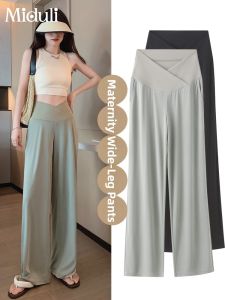 MIDULI | Spring Autumn Lightweight Pregnancy Trousers Small Size Flared