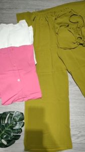 Set đũi lót 3 món áo bra sơ mi quần ống suông đi biển chụp hình đẹp Bin Sports MA040