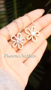 Lore Jewellery - Kalung Moissanite Lapis Emas 18K - Floretta Moissanite Necklace 1.0 Carat [GRA Sertificated and After Sales Warranty]