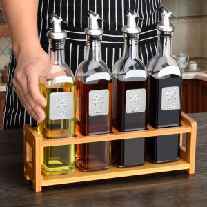 Veevio ขวดแก้วใส่ซอส พร้อมจุกซอส ขวดแก้ว ขวดซอส น้ำมันพืช ถั่วเหลือง น้ำส้มสายชู น้ำมันมะกอก Condiment bottles