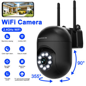 Szsinocam | 3MP Wifi HD Night Color Cam IP Wireless Security Surveillance PTZ Camera 4X Zoom Cameras Tracking Two-way Audio