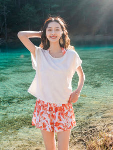 Womens Conservative Summer Swimsuit Cover-Up Slimming Meat Concealer 2025 New Hot Sale Sunscreen Casual plus Size Small Chest