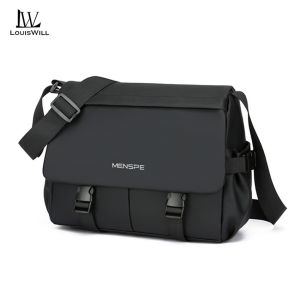 LouisWill Men’s Shoulder Bag Mini Cross Body Bag Casual Lightweight Messenger Bag Large Capacity Waterproof Leisure Street Bag Travel Bag Outdoor Riding Bag For Men