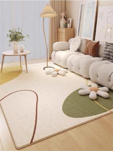 Modern Minimalist Living Room Bedroom Carpet Sofa Coffee Table Rug Nordic Style Home Use Long Rectangle Woolen Stripe Pattern