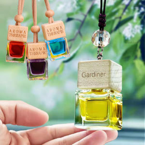 Long-Lasting Fragrance Car Perfume Bottle Containing Aromatherapy Essential Oil Rearview Mirror Pendant Natural Plant Extract Lavender Cologne Car Aromatherapy Air Freshener