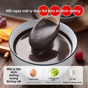 Bột Uống Sáng Bổ Dưỡng Hạt Vừng Đen Hạt Đậu Đen Quả Dâu Tằm