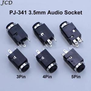 2/5/10 Chiếc Giao Diện Âm Thanh 3.5 Mm Ổ Cắm Tai Nghe Jack Dọc Nữ Kết Nối Với Vít 3/4/5 Pin Lỗ Tai Nghe