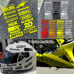 Reflective Motorcycle Bottom Side Decorative Sticker Gopro Motul NGK Brembo Sponsor Series Waterproof Decal