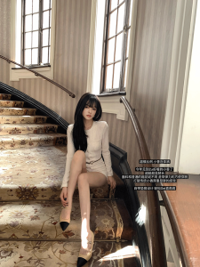 Elegant High Waist One Piece Pants for Women Long Sleeve Inner Wear Slimming Lienni Autumn Winter New Style Button Design