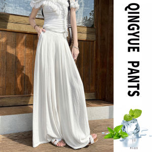 Summer White Loose Wide-leg Pant-skirt
