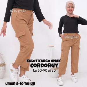 Rok Dan Kulot Kargo Anak Bahan Corduruy
