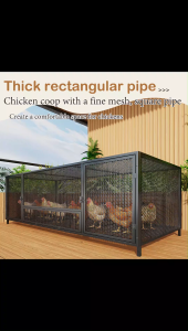 Greenpets Heavy Duty Outdoor Chicken Coop Metal Poultry Cage with Reinforced Thickened Frame Ventilated Rust Resistant Spacious Vitality Activity Space