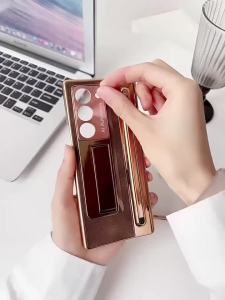 Hinge Protection PU Leather Glass Film Pen Slot with Pen Phone Case for Samsung Galaxy Z Fold 8 6 5 4 3 Fold6 Fold8 Ultra Cover
