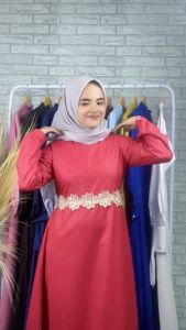 Gamis Dewasa Renda Pinggang. New Collections Full Collor Size S-XXXL