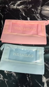 PGM1485 Tas Kosmetik Transparan Waterproof Tas Make Up Travel Washbag Pouch Makeup Travel Pouch Kosmetik Transparan