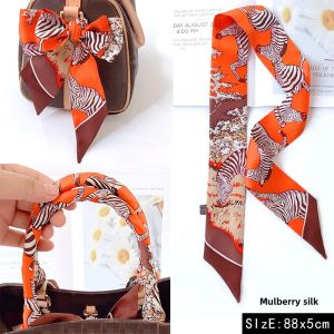 Silk Arm Bag Ribbon Mulberry Silk Wrapped Bag Handle Small Silk Scarf Series Handle Bench Narrow Hair Band Decorative Thin Scarf