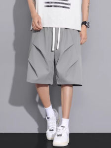 Quần Short Công Sở Nam Mùa Hè 2025 Phong Cách Mới Đơn Giản Thời Trang Trẻ Trung Quần Thể Thao Lụa Băng Quần Dài Năm Điểm