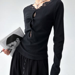 Inner Bottoming Shirt Womens 2024 New Arrival Best Selling Fall and Winter Fancy T-Shirt Short Lei Chic All-Matching Long Sleeve Top