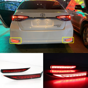 Đèn Sương Mù Sau LED ROMADA Đèn Cản Sau Đèn Phanh Tích Hợp Xi Nhan Động Cho Toyota Corolla Altis 2019-2024 Phụ Kiện Ô Tô