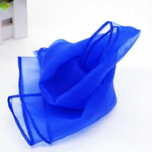 Pure Color Chinese Style Multi-functional Scarf Silk Dance Handkerchief for Kids Performances and Graduations