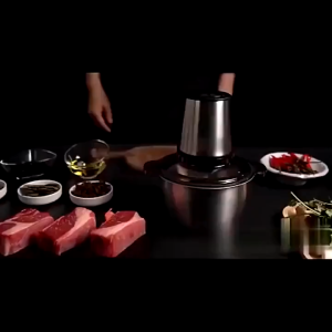 เครื่องปั่นหมู 1000W เครื่องปั่นพริก ความจุ2 ลิตร4ใบมีด ทำสะอาดง่าย เครื่องบดเนื้อไฟฟ้า เครื่องผสมอาหาร