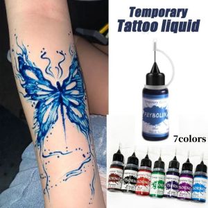7colors Tattoo Ink Temporary Indian Henna Tattoo Kit Waterproof Sweatresistant Body Art Paints Plant Formula for Artist Beginner