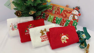 Christmas towel Custom towel 圣诞毛巾 圣诞礼物 Tuala krismas tuala sulam hadiah krismas Xmas towel Christmas gift