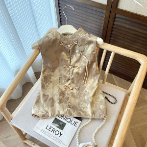 PAIBOLI | Young Style Improved Tang Suit Jacket Womens New Chinese National Wind Vest High-End Large Size Autumn Thin Stand Collar