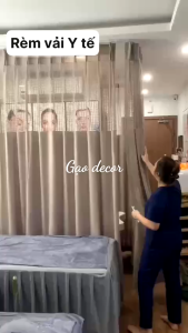 ( Rèm đã có nhún )Rèm vải y tế đã có độ nhún  rèm phòng khám  rèm bệnh viện spa nhận làm theo yêu cầu