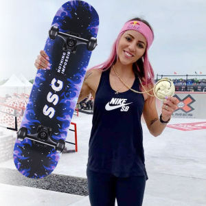 Weishidi Professional Skateboard Twin Tips Adult Four-Wheel Action Youth Male and Female Beginner Road Street Scooter