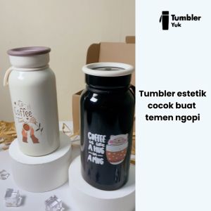Tumbler Custom Milky Mug Stainless 400ml Kopi Cangkir Botol Minum Tahan Panas Dingin Print UV Insulated BPA Free