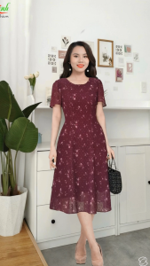 Đầm Suông Voan Cao Cấp 2 Lớp Thêu Hoa Diện Tiệc DL883Dl884