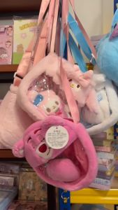 Cute Sanrio Kuromi Melody Cinnamoroll Plush Bag Coin Purse Sling Bag Storage Make Up Hand Carry Bag Girl Gift