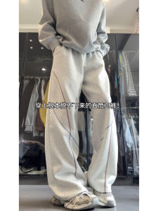 Cleanfit กางเกงขายาวทรงตรงสำหรับผู้ชาย ทรงหลวม สีบล็อก ทรงหลวม ทรงตรง ทรงยาว สไตล์อเมริกัน