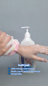 Liora Milky Body Foam - 750 ML | Sabun Mandi Cair Membersihkan & Mengangkat Sel Kulit Mati