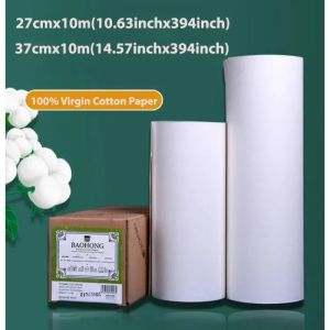 BAOHONG Watercolor Paper Roll 140lb 300g 27cmX10m/37cmx10m 100% Cotton Academy Art Paper for Watercolor Gouache Ink Acrylic