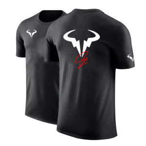 Rafael Nadal tennis player Mens Brand Cotton High Quality Printing Ordinary Short Sleeve T-Shirt Solid Color Casual Tops