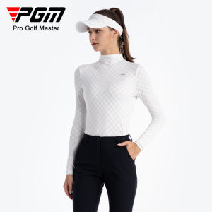 PGM Golf Apparel Women Shirt Long Sleeve Undershirt Sunscreen Outdoor Sports Wear T-Shirt Base Layer Spring-Autumn High Neck Top Soft Comfortable