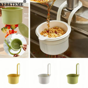 Kebememe 2 cái Bát Thoát nước đa năng chống rò rỉ lồng Lọc điều chỉnh được chậu treo lưới ráo nước Phụ kiện gia đình