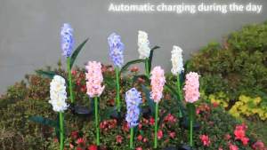 Solar Hyacinth Light LED String Light Waterproof Outdoor Solar Lamp Outdoor Garden Fence Yard Balcony hair raya light