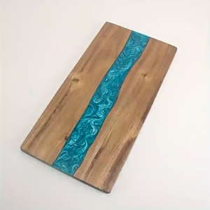 Acacia Wood Resin Cutting Board Square Kitchen Chopping Board Steak Cheese Bread