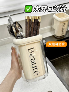 ชั้นวางตะเกียบแบบระบายอากาศได้ กล่องเก็บตะเกียบแบบหรูหรา ชั้นวางตะเกียบในครัว ชั้นวางตะเกียบแบบกล่อง ชั้นวางตะเกียบแบบถัง ชั้นวางตะเกียบแบบท่อ