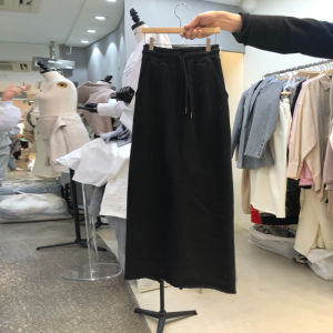 High Waist A-Line Mini Skirt Womens Bodycon Midi Skirt Korean Style Spring Autumn New Slimming Split Design Skirt