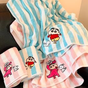 หนาเครยอนชินจังปักปะการังกํามะหยี่ผ้าขนหนูอาบน้ํานุ่มครัวเรือนผ้าขนหนูเด็กการ์ตูนผ้าขนหนูอาบน้ํา