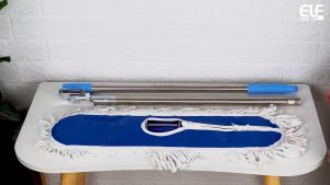 ไม้ม็อบดันฝุ่น ด้ามอลูมิเนียม ม็อบดันฝุ่น ขนาด 24 นิ้ว น้ำหนัก 440 กรัม ผ้าม็อบดันฝุ่น ไม้ถูพื้นดันฝุ่น รุ่น 4026 มี 2 สี