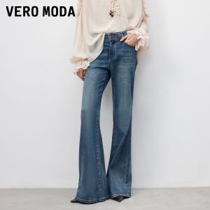 Vero Moda | Quần Jeans Xòe Vintage Rửa Phai Có Dây Đai PU