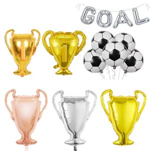 Gold Silver Rose Award Cup Shaped Aluminum Foil Balloons Party Decoration Event Venue Arrangement Festive Celebration Supplies