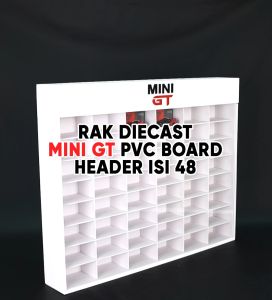 Rak Mini GT Bahan PVC Board Isi 48 Dengan Logo