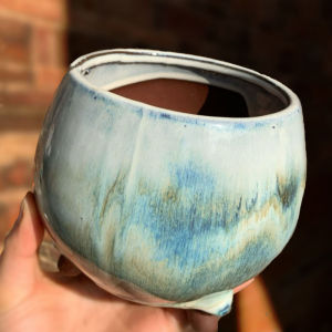 Retro Ceramic Miniature Bowl Lotus Pot Micro Lotus Pot Copper Coin Grass Flower Pot Hydroponic No-Hole Flower Pot