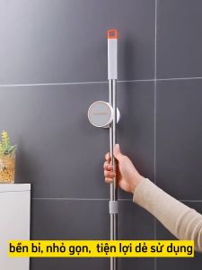 Móc Dán Tường Treo Chổi Kẹp Giữ Cây Lau Nhà Đa Năng Cao Cấp Chịu Lực 5KG - Nhựa ABS N021
